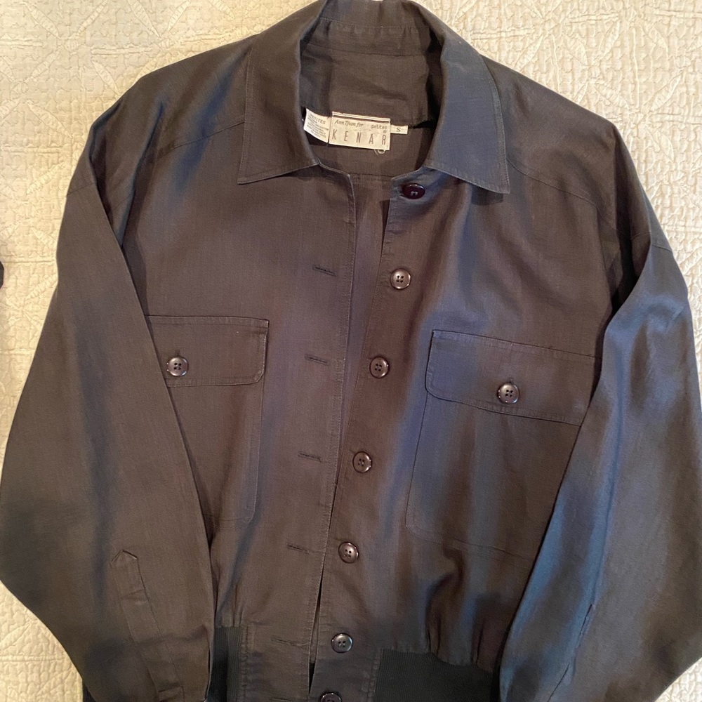 Ladies 100% Black linen Jacket